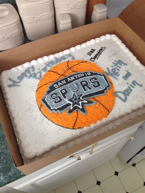 Keith And Davins Birthday Cake The 2014 Nba Champions The San Antonio Spurs Sheet Cake