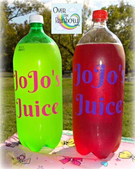 Jojo Siwa Inspired Party Jojos Juice Bottle Label