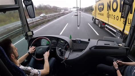 Mercedes Benz Tourismo Bus Coach POV Germany Autobahn POV Dash Cam