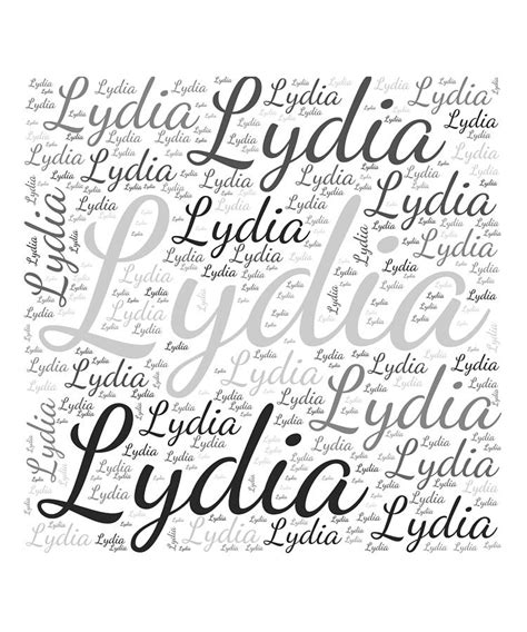 Female First Name Lydia Digital Art By Vidddie Publyshd Fine Art America
