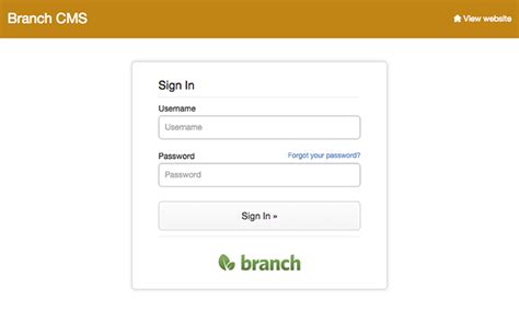 New Design For The Admin Login Page Blog Branchcms