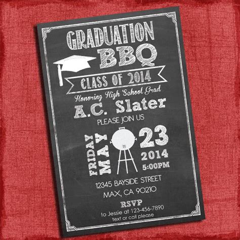 Chalkboard Graduation Party Invitations Invitation Design Blog