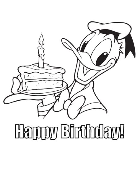 Kleurplaat Donald Duck Verjaardag Vverjaardag