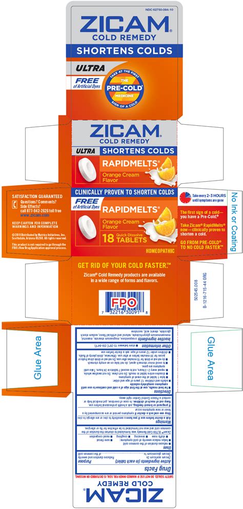Check spelling or type a new query. Zicam® Ultra Cold Remedy Rapidmelts®