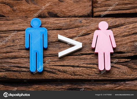 Photo Gender Inequality Concept Wooden Background Stock Photo By