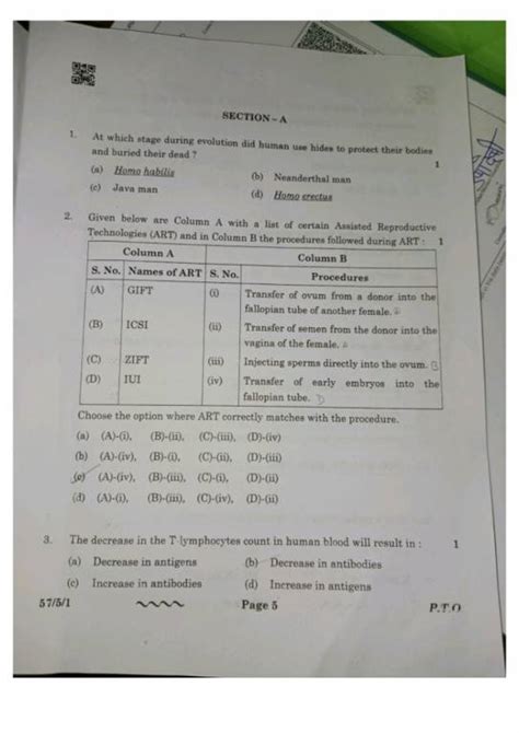 Cbse Class 12 Biology Question Paper 2023 2022 2020 2019 Pdf Download