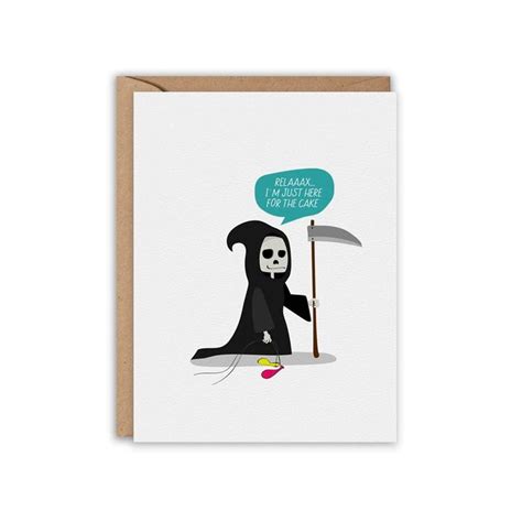 Grim Reaper Birthday Greeting Card Funny Birthday Cards Birthday