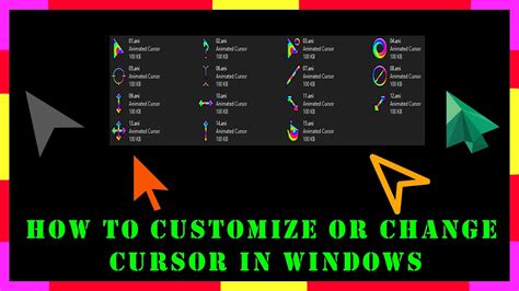 How To Customize Or Change Cursor In Windows Youtube