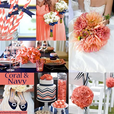 Coral And Navy Color Story Exclusivelyweddings