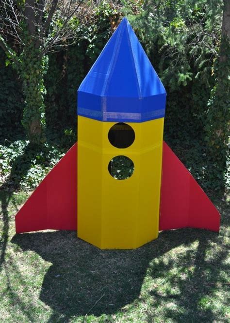 Cardboard Rocket Easy To Build Using Tri Fold Display Poster