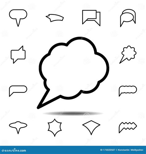 Bubble Chat Star Icon Simple Thin Line Outline Vector Element Of