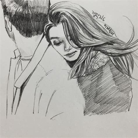 Minarim Pencil Sketches Of Love Love Drawings Couple