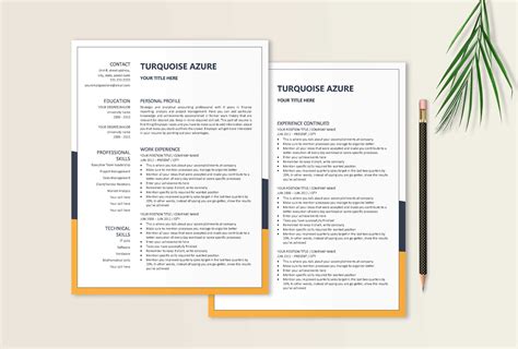 Printable Modern Resume Editable In Word Cv Template