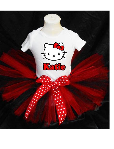 Hello Kitty Red And Black Tutu Birthday By Prettyasaprincess2 28 99 Ladybug Birthday Party