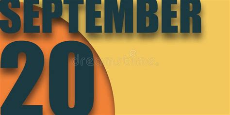 September 20th Day 20 Of Month Calendar Date White Alarm Clock With
