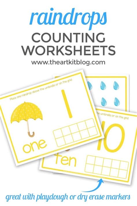 Raindrop Counting Worksheet