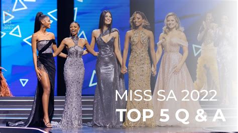 Miss Sa 2022 Finale Top 5 Q And A Youtube