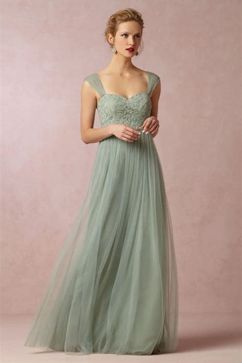 Elegant Long Bridesmaid Dresses For Wedding Mint Green Bridesmaid