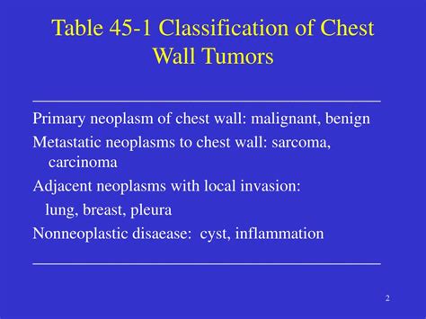 Ppt Chest Wall Tumors Powerpoint Presentation Free Download Id313355