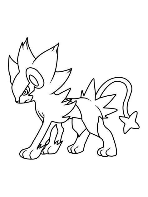 Luxray Pokemon Coloring Page Coloring Home