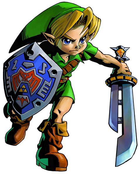 Link With Razor Sword And Hylian Shield Art The Legend Of Zelda Majora