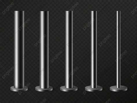 Metal Pole Vector Png Images Metal Pillars Steel Poles Urban Trunk