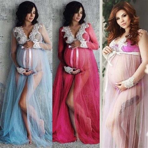 New Women Maxi Pregnant Maternity Dress Photography Fancy Props Dresses