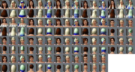 Mod The Sims Base Game YA Female Default Replacement Hairs