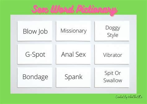 Sex Word Pictionary Printable Instant Download Pdf Etsy