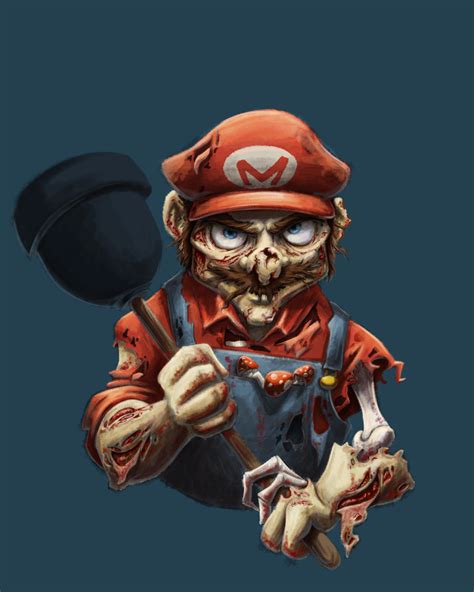The Art Of Amanda Dockery Zombie Mario Wip 04