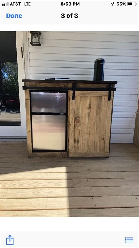 What kind of bar cabinet with wine rack? Rustic/ Modern style mini size fridge farmhouse style with ...