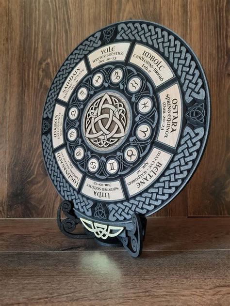 Wheel Of The Year Triquetra Wiccan Altar Pagan Altar Etsy