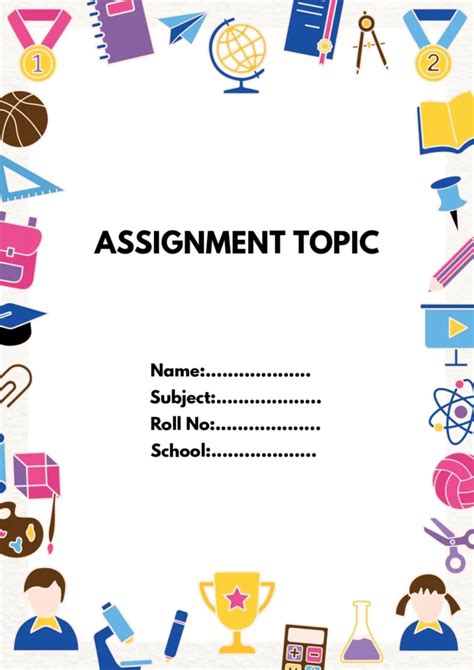 Free Front Page Designs For Assignment Download Ms Word Doc Templates