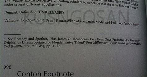 Catatan kaki dalam penulisan referensi pada buku yang ditulis oleh satu hingga tiga pengarang, maka dalam penulisan yang benar sebagai berikut. Contoh FootNote Skripsi dan Jurnal yang Baik dan Benar ...