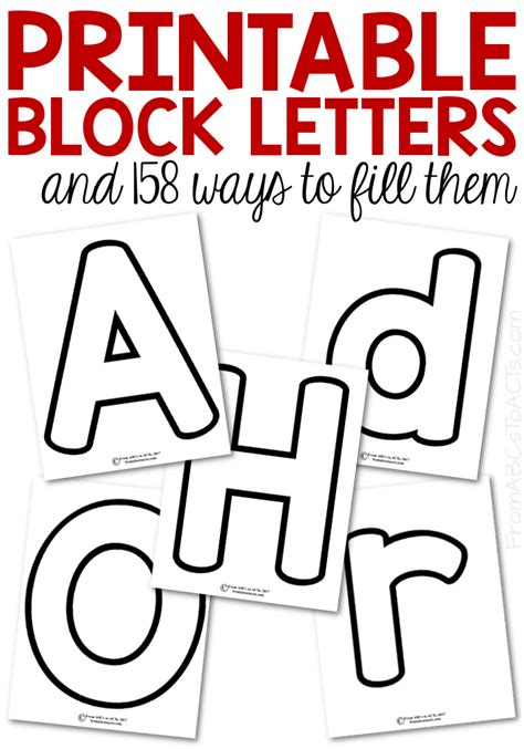 Learning The Letters Of The Alphabet With Block Letters From Abcs To Acts