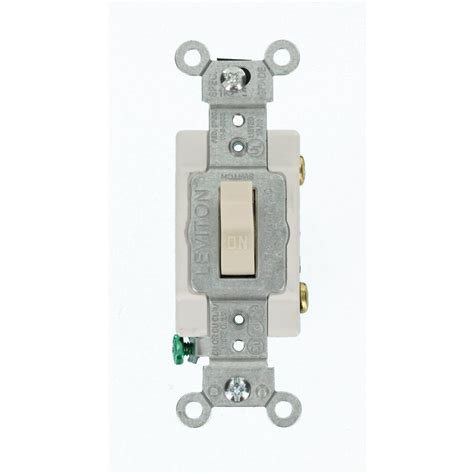 Leviton 20 Amp Commercial Grade 3 Way Toggle Switch Light Almond Cs320