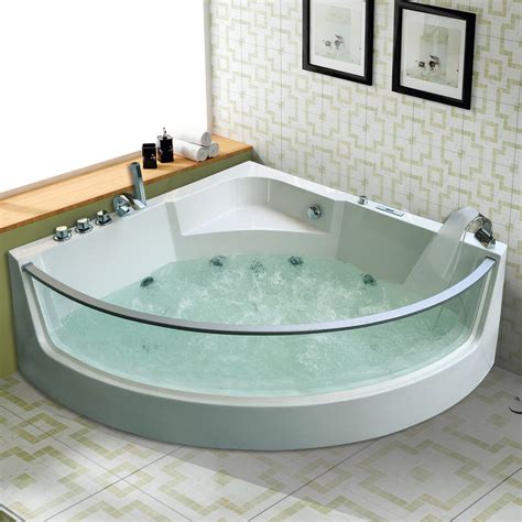 Modern Whirlpool Bath Jacuzzi Jet Spa Shower Massage Acrylic Corner Bathtub Ebay