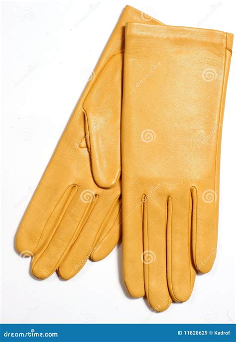 Yellow Leather Gloves Royalty Free Stock Images Image 11828629