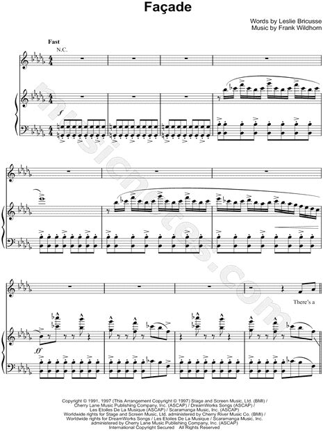 Façade From Jekyll And Hyde Sheet Music In Bb Minor Transposable Download And Print Sku