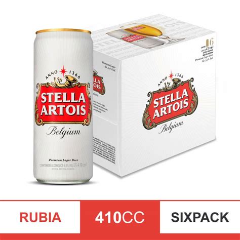Webapp Cerveza Stella Artois Lata 410cc X6 Supermercado La Anónima