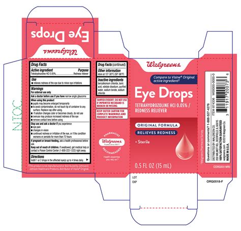 Walgreens Eye Drops Original 15mL