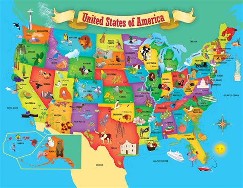 Usa Map State 60 Pieces Masterpieces Puzzle Warehouse