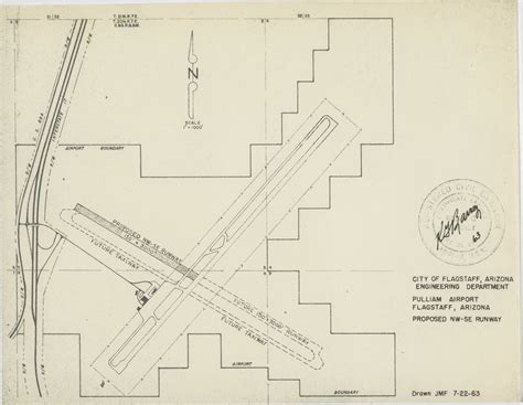 Flagstaff Airport NW-SE Runway, 1963-1964 | Arizona Memory Project