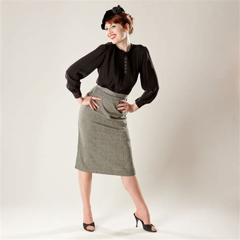 Vintage 1950s Pencil Skirt Tweed Woven Fall Fashions 1940s Etsy Fashion 1940s 1950s Pencil