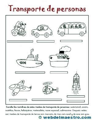 Dibujos de medios de transporte como tren, coches, navios, barcos, aviones y otros. Medios de transporte para niños - Web del maestro