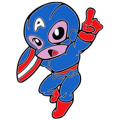 Download Free Stl File Badge Chibi Captain America • 3d Print Model ・ Cults