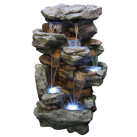 Alpine 51 In Rainforest Waterfall Fountain Win730 The Home Depot