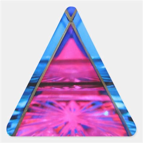 Stickers Murano Glass Pink Triangle Triangle Sticker