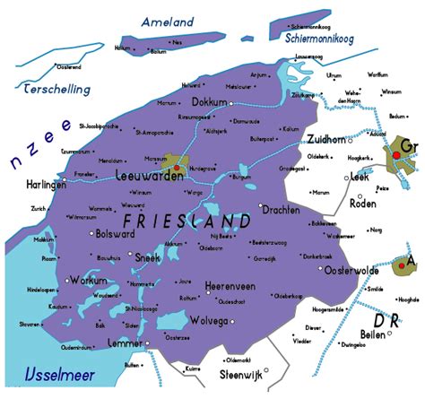 Map Of Friesland In Netherlands Netherlands Map Friesland Netherlands