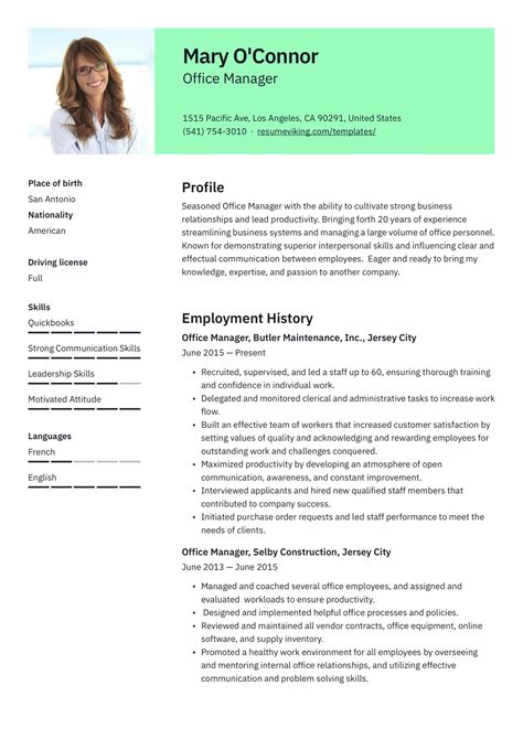 This office manager job description provides the jobs responsibilities & requirements to help you write a top resume. Office Manager Resume & Guide | 12 Samples | PDF | 2020